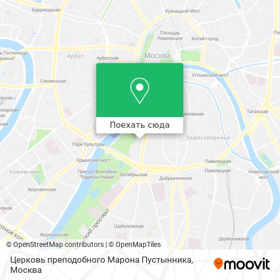 Карта Церковь преподобного Марона Пустынника