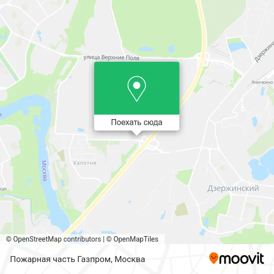Карта Пожарная часть Газпром