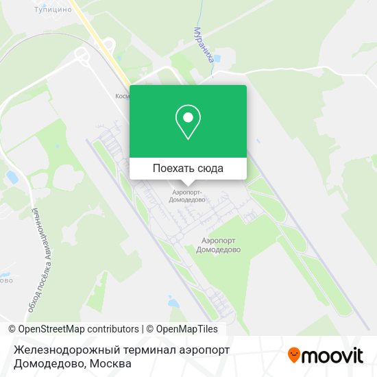 Карта Железнодорожный терминал аэропорт Домодедово