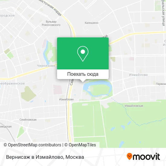 Карта Вернисаж в Измайлово