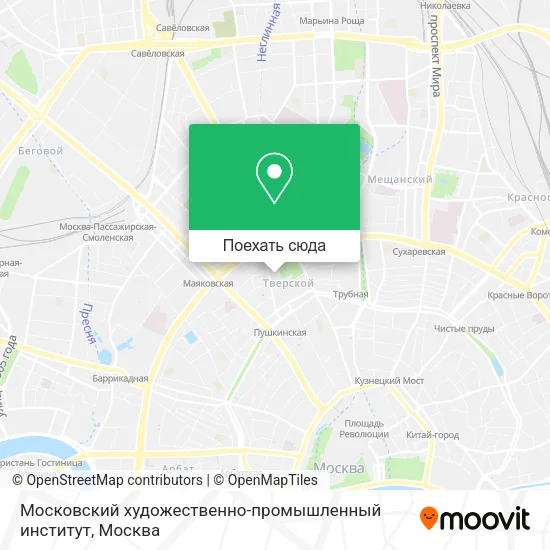 Карта Московский художественно-промышленный институт