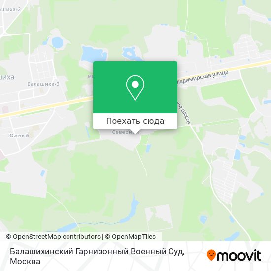 Карта Балашихинский Гарнизонный Военный Суд