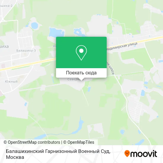 Карта Балашихинский Гарнизонный Военный Суд