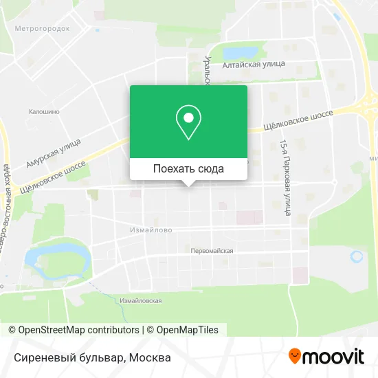 Карта Сиреневый бульвар