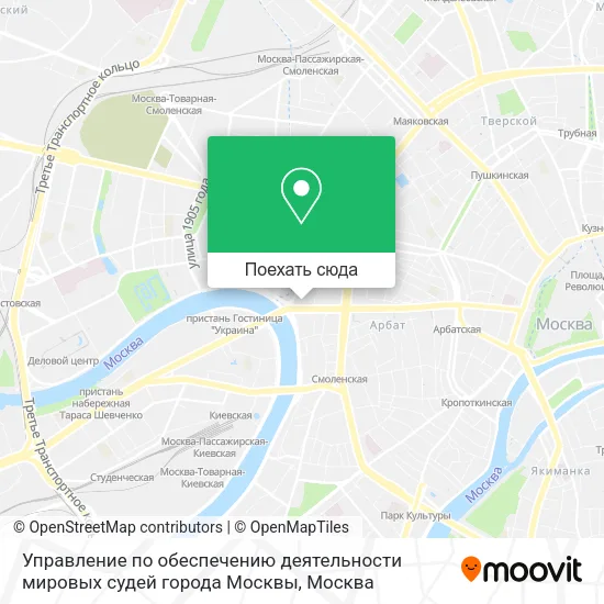 Карта Управление по обеспечению деятельности мировых судей города Москвы