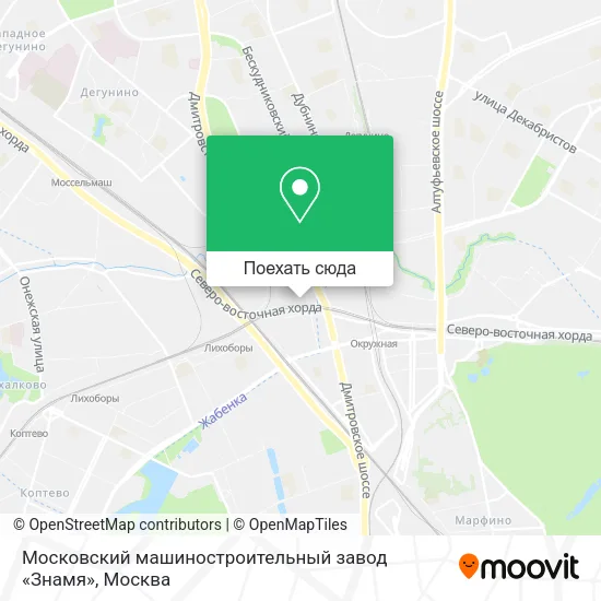 Карта Московский машиностроительный завод «Знамя»