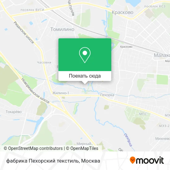 Карта фабрика Пехорский текстиль