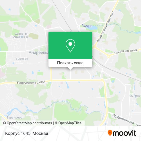 Карта Корпус 1645