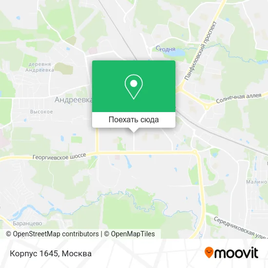 Карта Корпус 1645