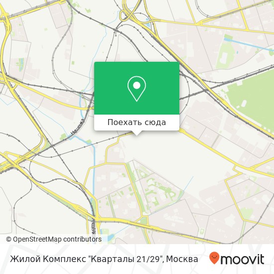 Карта Жилой Комплекс "Кварталы 21 / 29"