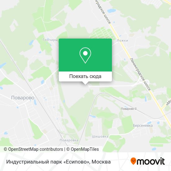 Карта Индустриальный парк «Есипово»