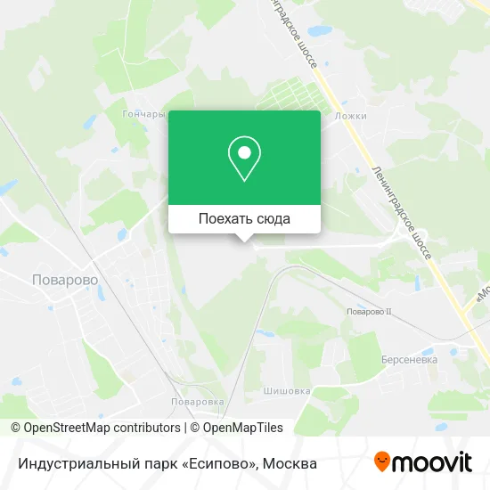 Карта Индустриальный парк «Есипово»
