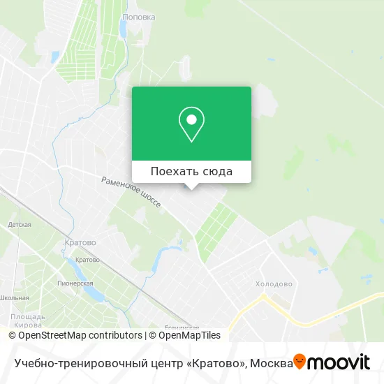 Карта Учебно-тренировочный центр «Кратово»