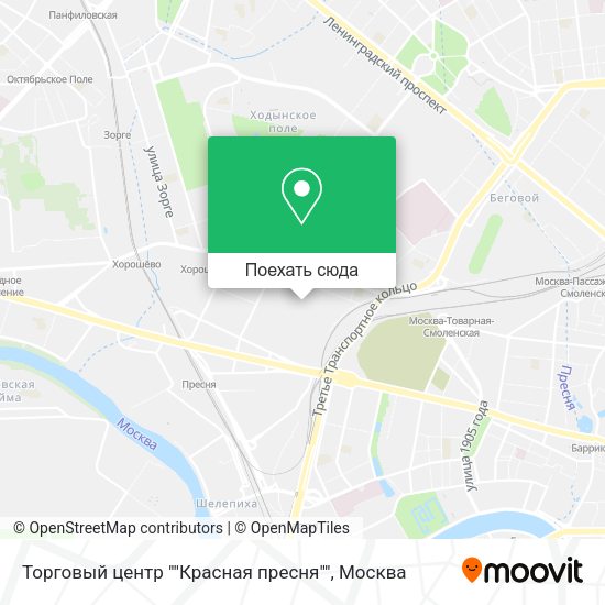 Карта Торговый центр ""Красная пресня""
