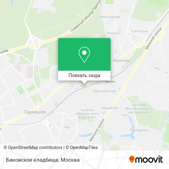 Карта Баковское кладбище