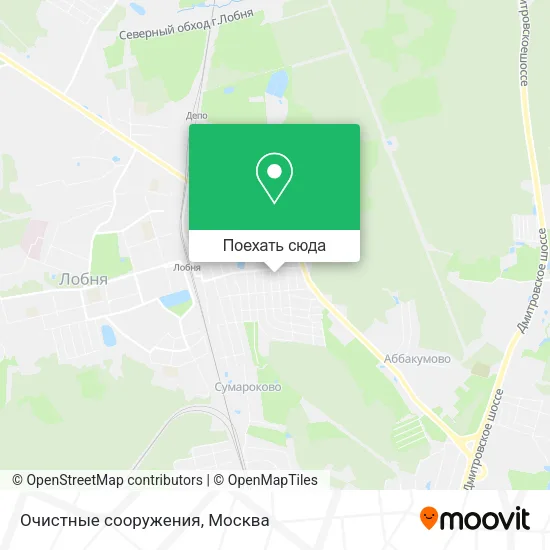 Карта Очистные сооружения