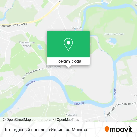 Карта Коттеджный посёлок «Ильинка»