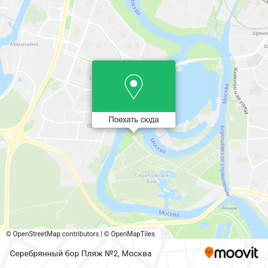 Карта Серебрянный бор Пляж №2
