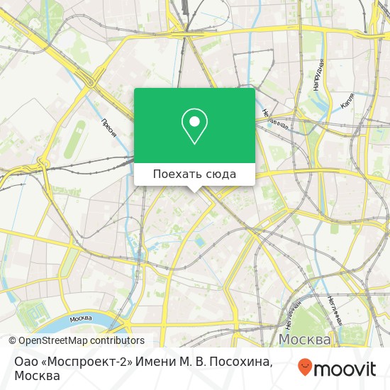 Карта Оао «Моспроект-2» Имени М. В. Посохина