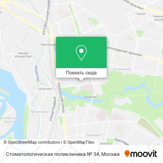 Карта Стоматологическая поликлиника № 34