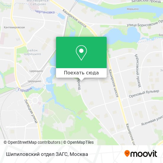 Карта Шипиловский отдел ЗАГС