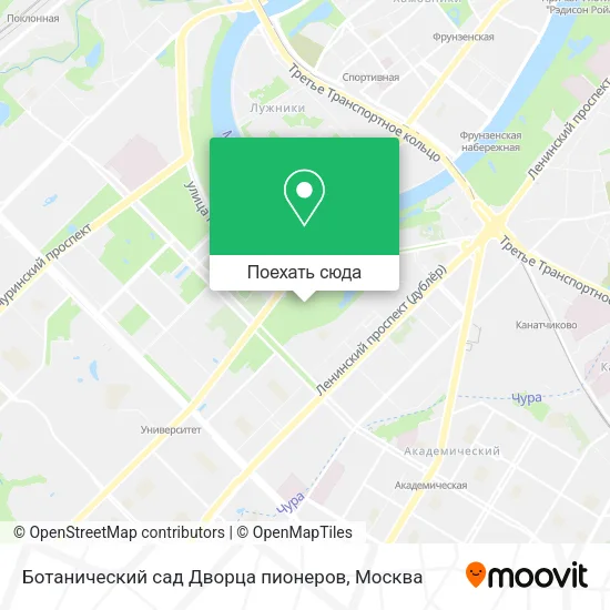 Карта Ботанический сад Дворца пионеров