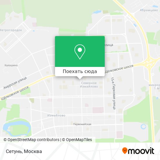 Карта Сетунь