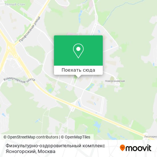 Карта Физкультурно-оздоровительный комплекс Ясногорский