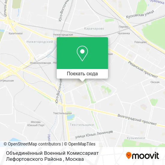 Карта Объединённый Военный Комиссариат Лефортовского Района
