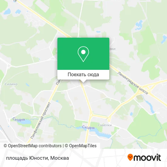 Карта площадь Юности