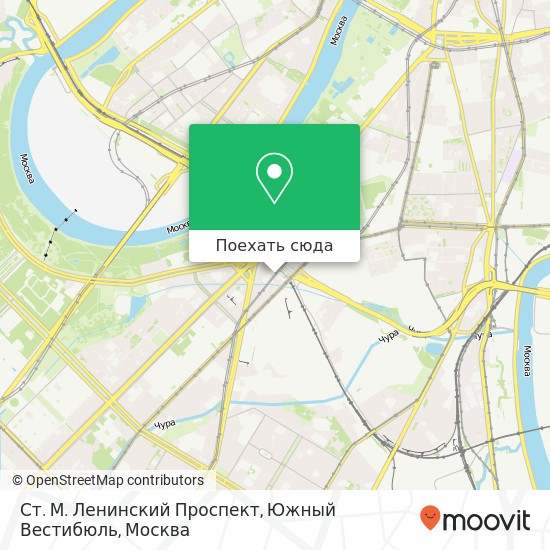 Карта Ст. М. Ленинский Проспект, Южный Вестибюль