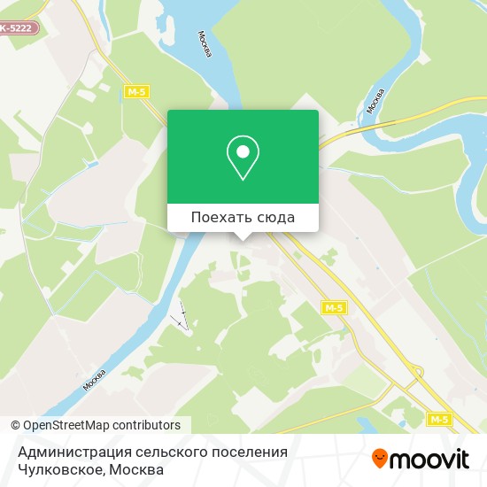 Карта Администрация сельского поселения Чулковское