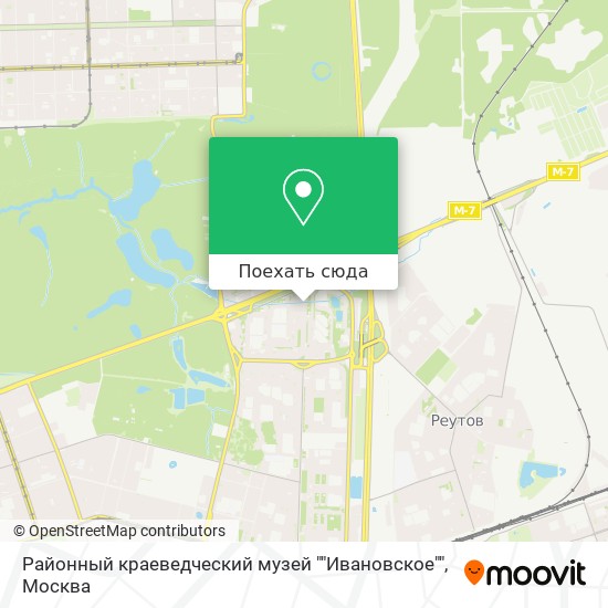 Карта Районный краеведческий музей ""Ивановское""