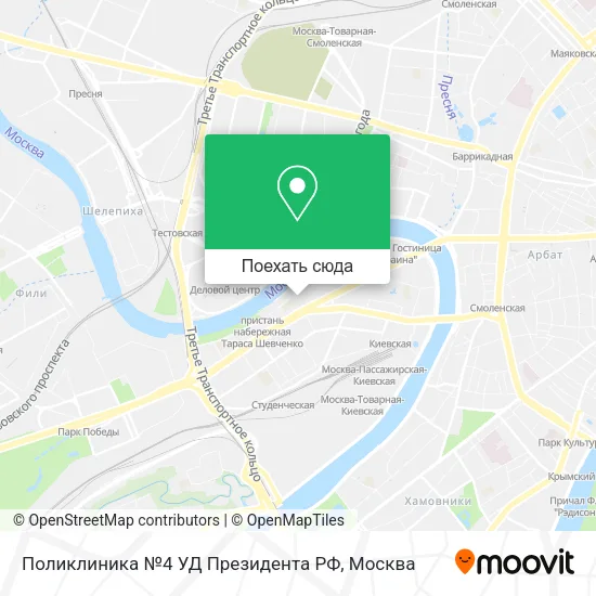 Карта Поликлиника №4 УД Президента РФ