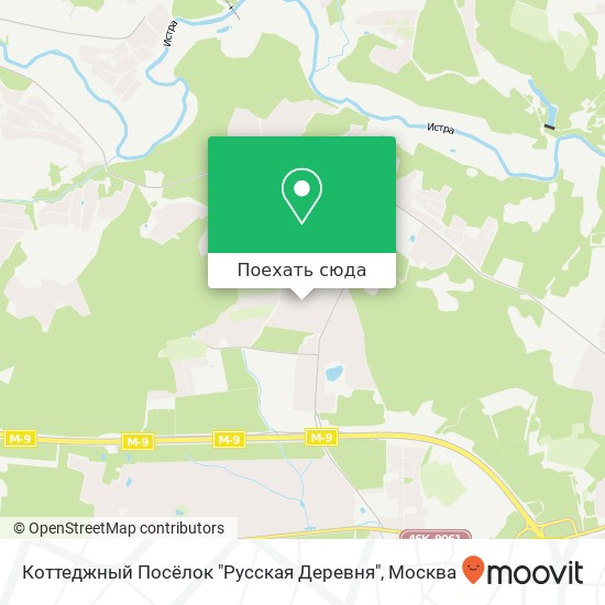 Карта Коттеджный Посёлок "Русская Деревня"