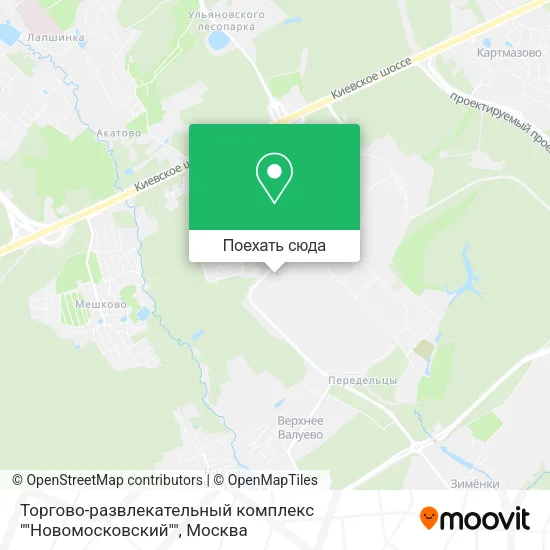 Карта Торгово-развлекательный комплекс ""Новомосковский""