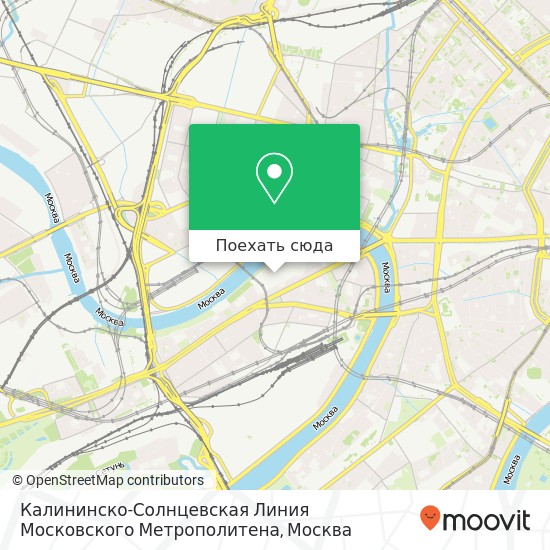 Карта Калининско-Солнцевская Линия Московского Метрополитена