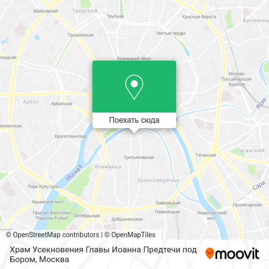 Карта Храм Усекновения Главы Иоанна Предтечи под Бором