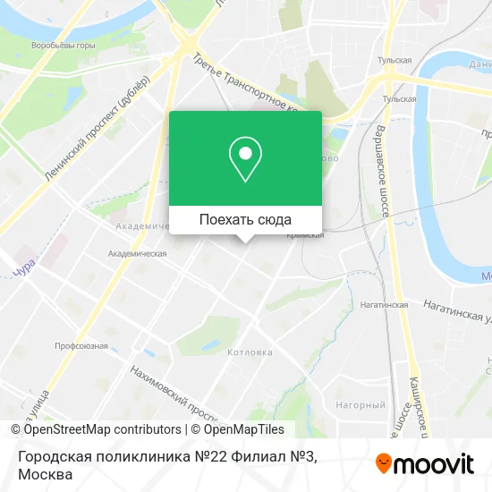 Карта Городская поликлиника №22 Филиал №3