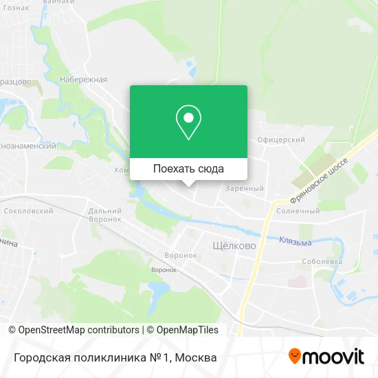 Карта Городская поликлиника № 1