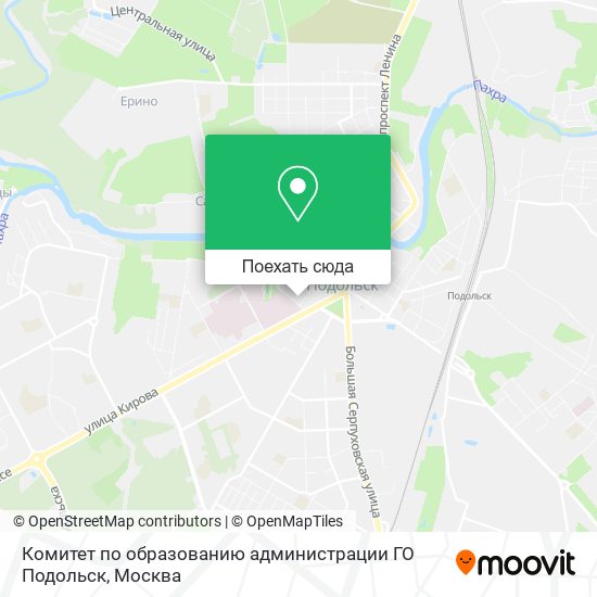 Карта Комитет по образованию администрации ГО Подольск