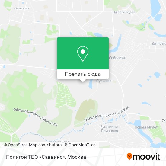 Карта Полигон ТБО «Саввино»