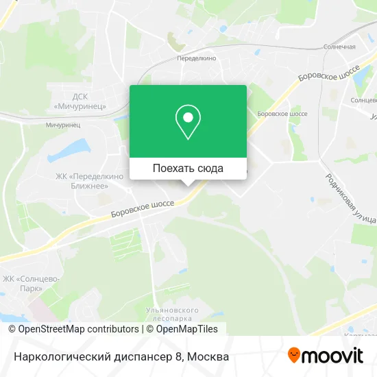 Карта Наркологический диспансер 8