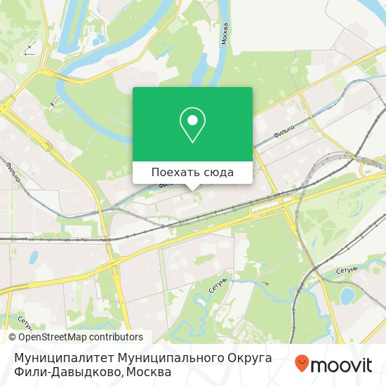 Карта Муниципалитет Муниципального Округа Фили-Давыдково