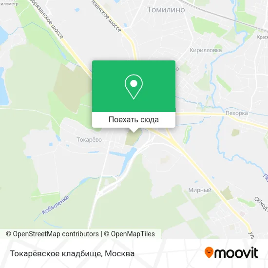 Карта Токарёвское кладбище