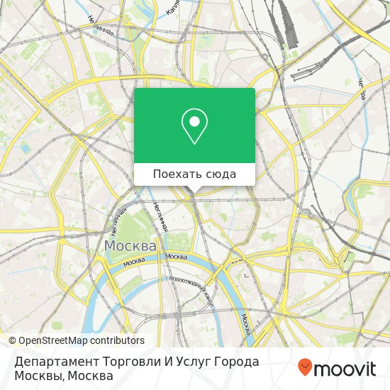 Карта Департамент Торговли И Услуг Города Москвы