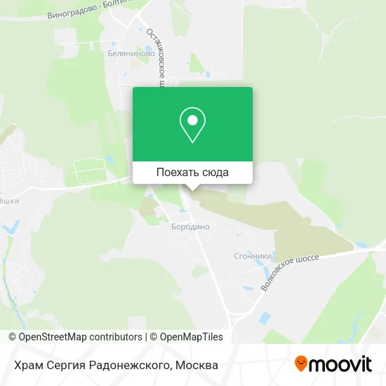 Карта Храм Сергия Радонежского