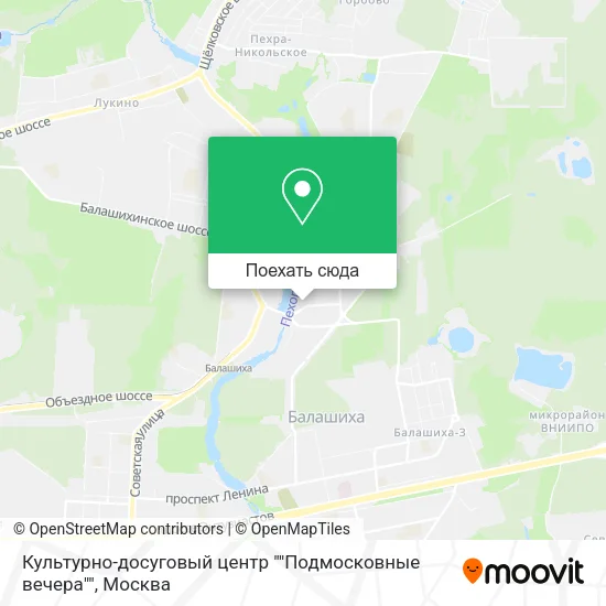 Карта Культурно-досуговый центр ""Подмосковные вечера""