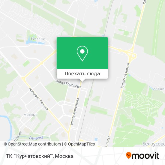 Карта обнинск курчатова