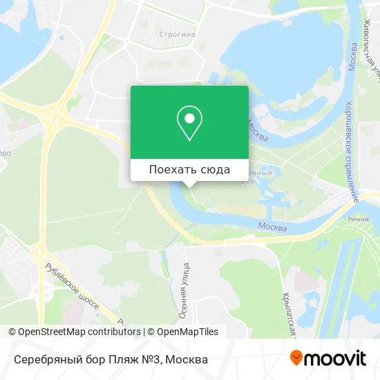 Карта Серебряный бор Пляж №3